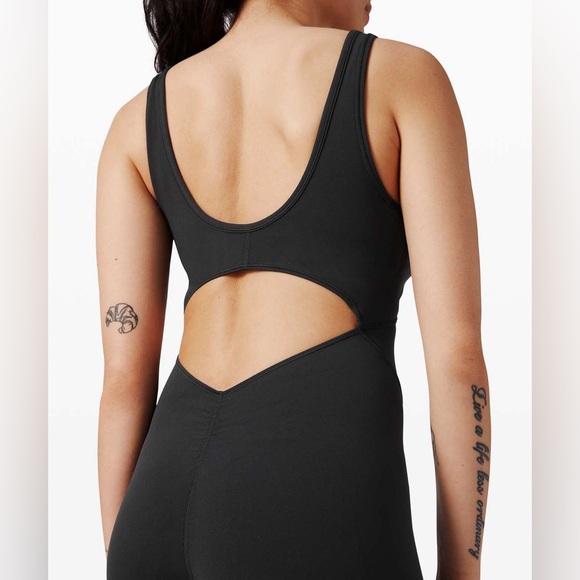 Lululemon Athletica Get Centered Onesie Jumper Romper in Nulu Fabric Black, 12 - Picture 4 of 4